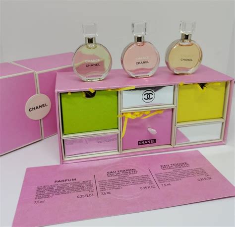 chanel mini perfume set|chanel perfume set miniatures.